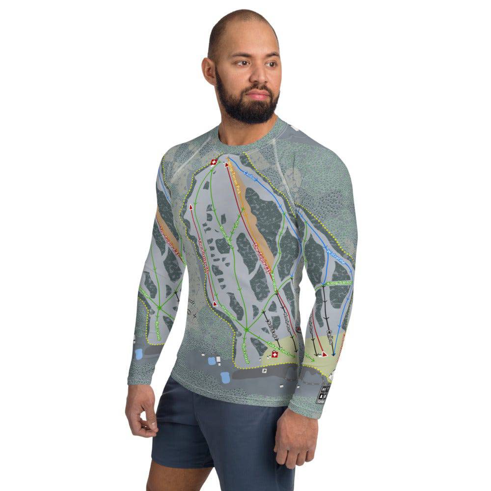 Hilltop, Alaska Ski Trail Map Men's Base Layer Top - Powderaddicts