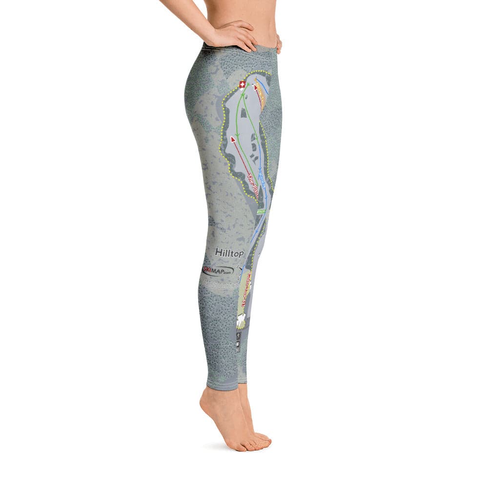 Hilltop, Alaska Ski Trail Map Women's Base Layer Bottom - Powderaddicts