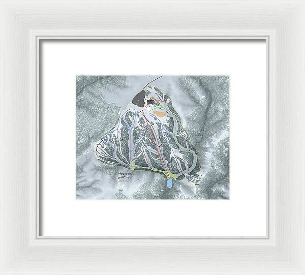 Hogadon Ski Trail Map - Framed Print - Powderaddicts