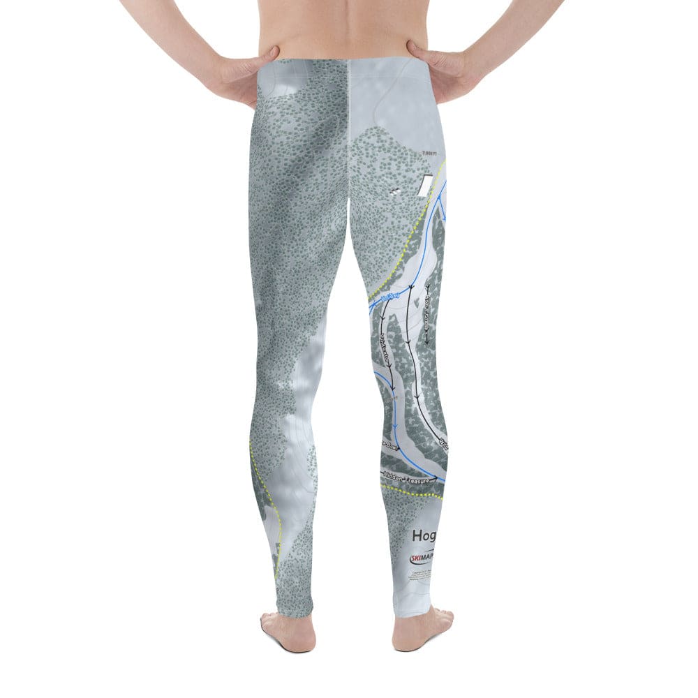 Hogadon, Wyoming Ski Trail Map Men's Base Layer Bottom - Powderaddicts
