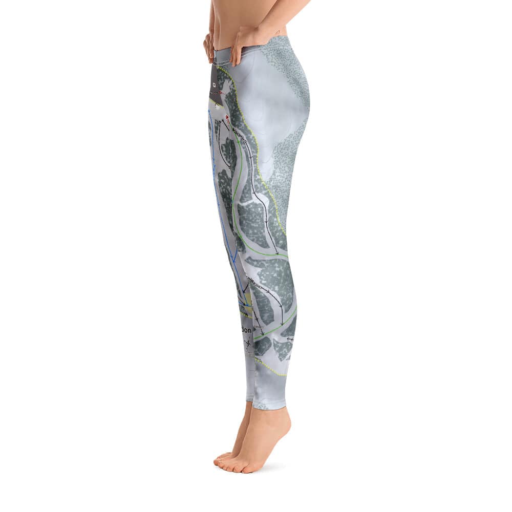 Hogadon, Wyoming Ski Trail Map Women's Base Layer Bottom - Powderaddicts