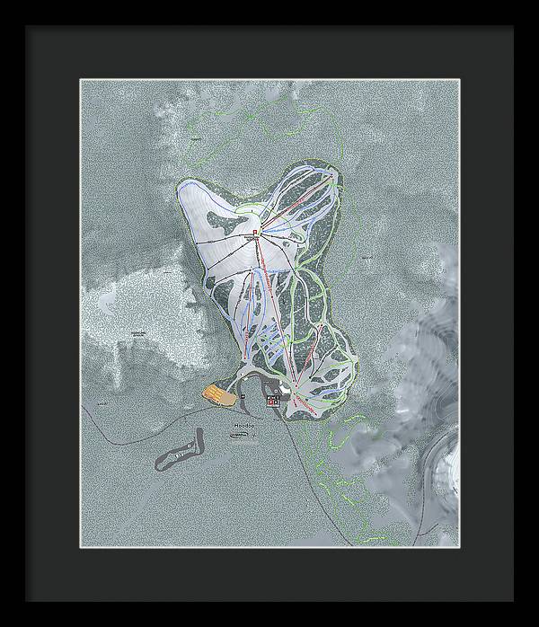 Hoodoo Ski Trail Map - Framed Print - Powderaddicts