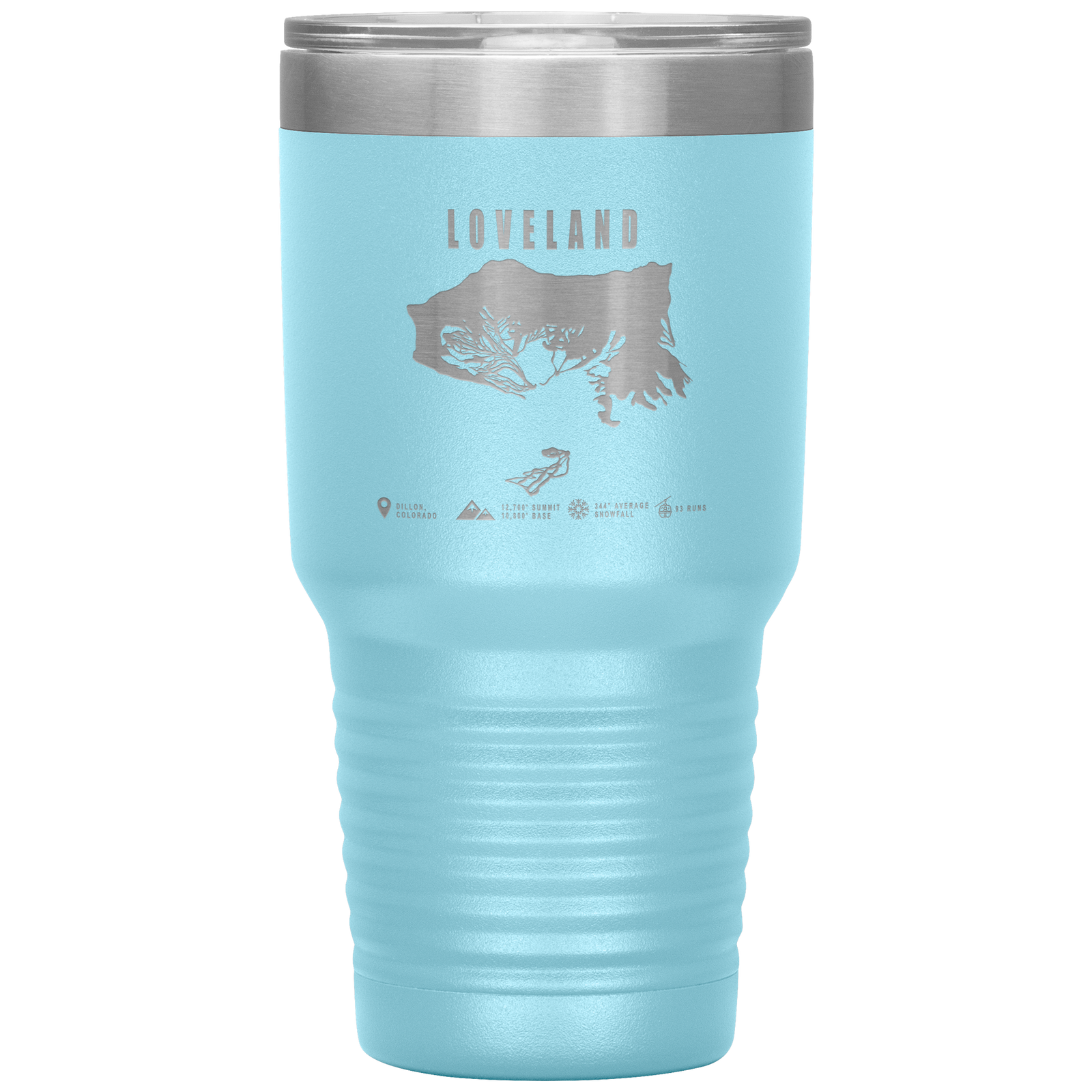 Loveland Colorado Ski Trail Map 30oz Tumbler - Powderaddicts