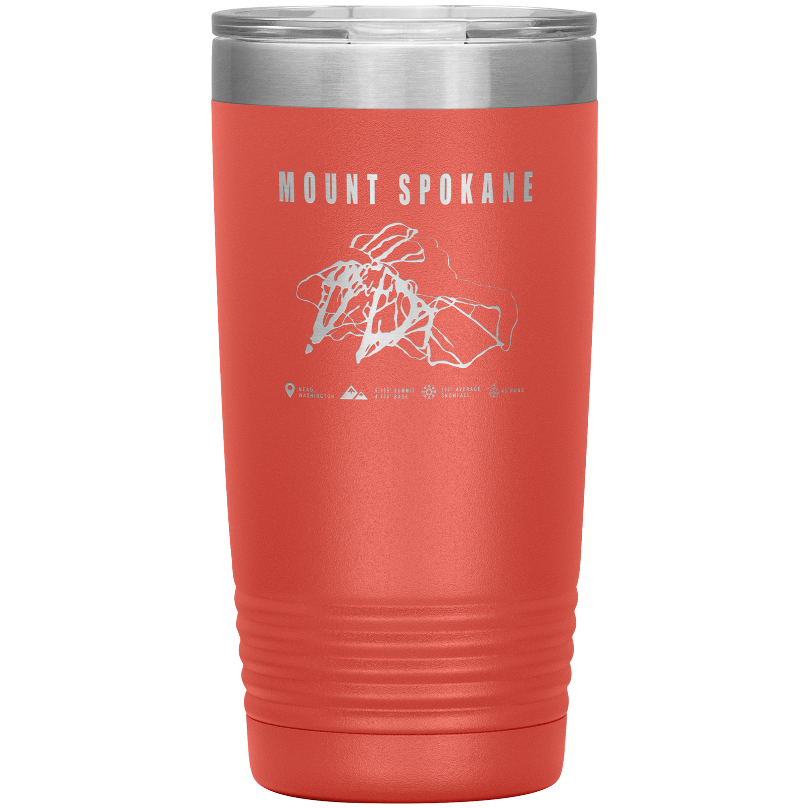 Stevens Pass, Washington Ski Trail Map 20oz Tumbler - Powderaddicts