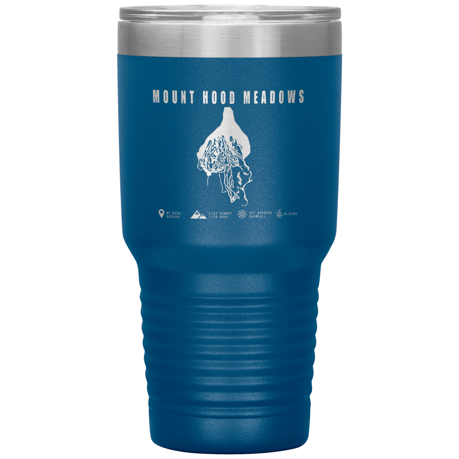 Mount Hood Meadows, Oregon Ski Trail Map 30oz Tumbler - Powderaddicts