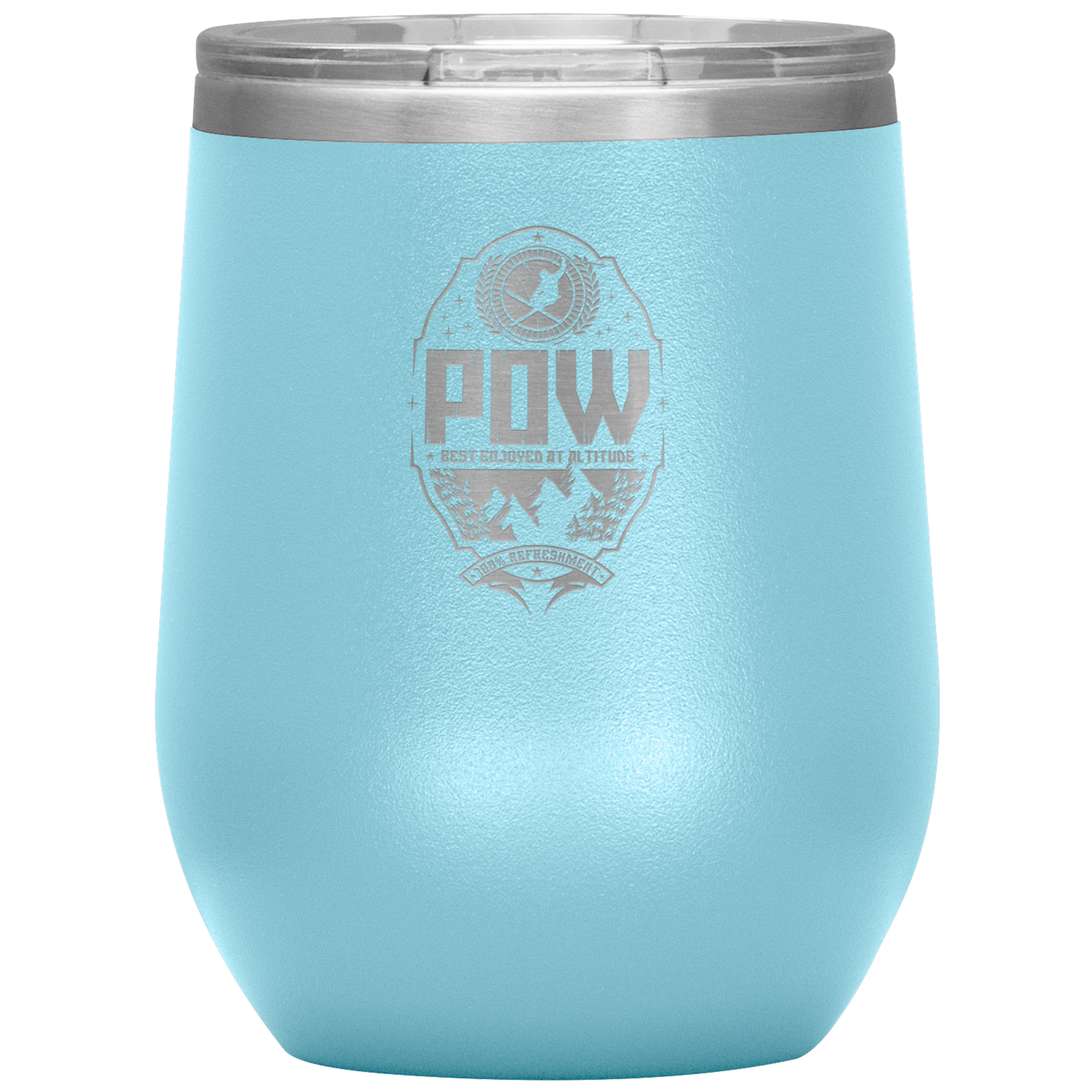 Pow Best Enjoyed At Altitude Wine 12oz Tumbler - Powderaddicts