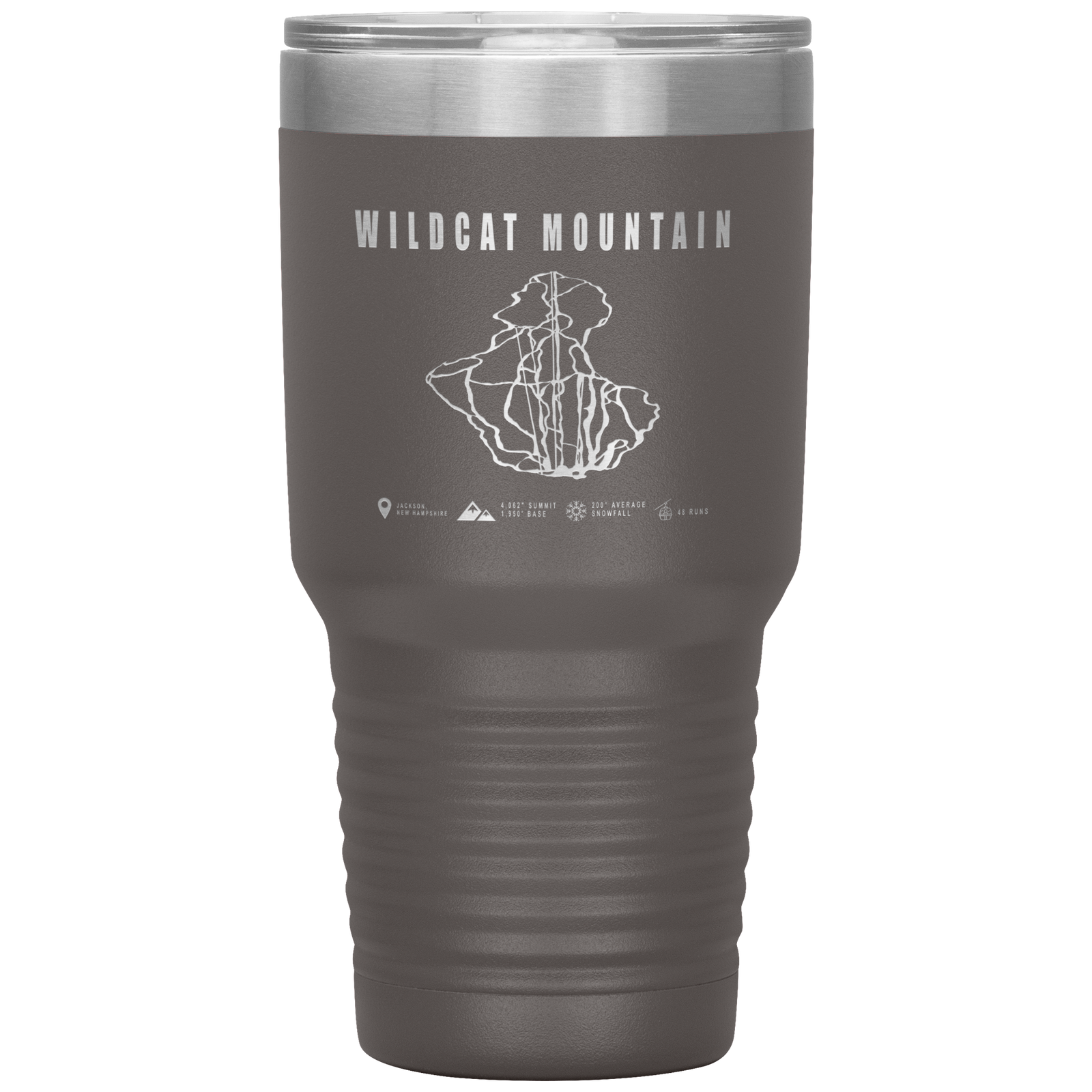 Wildcat Mountain, New Hampshire Ski Trail Map 30oz Tumbler - Powderaddicts