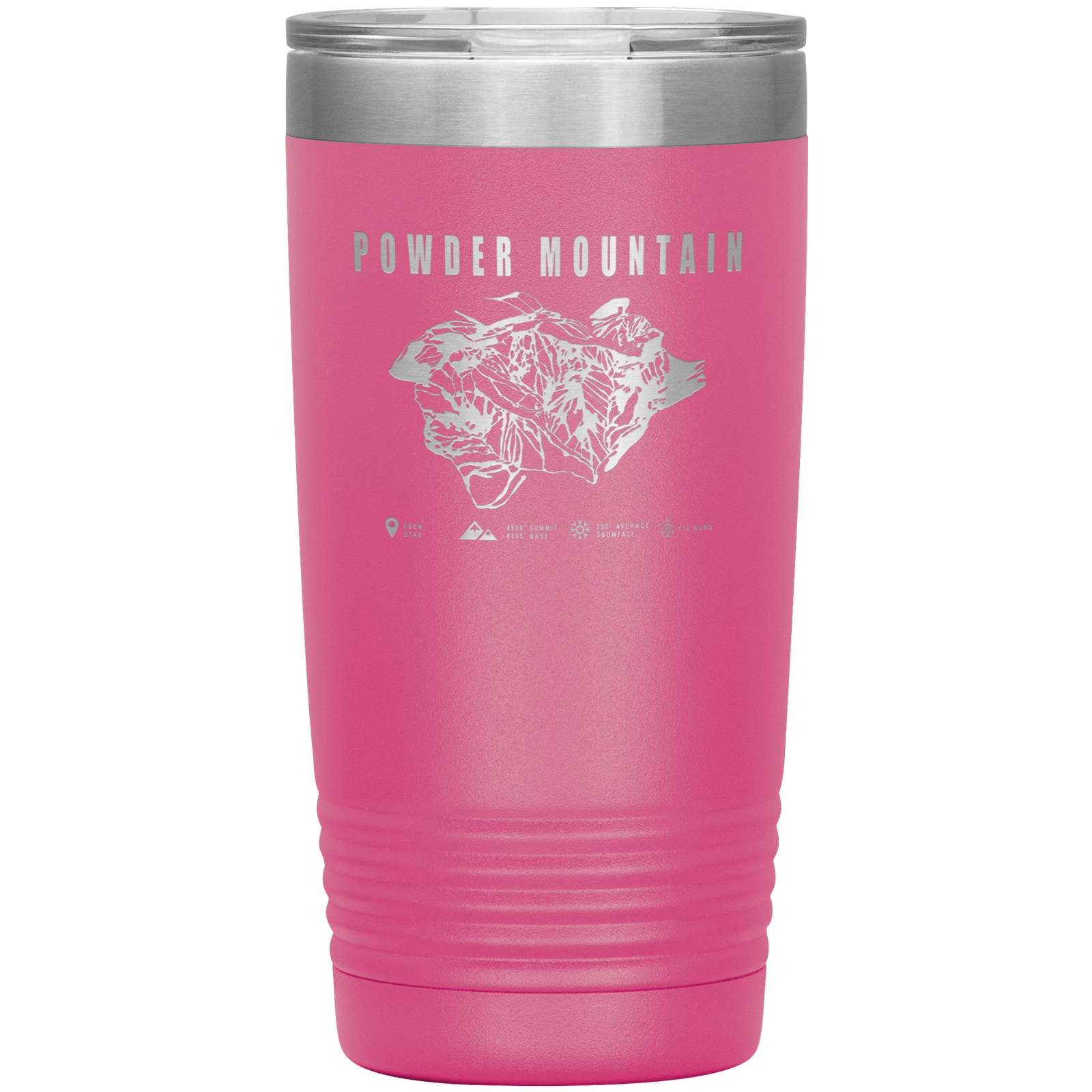 Powder Mountain,Utah Ski Trail Map 20oz Tumbler - Powderaddicts