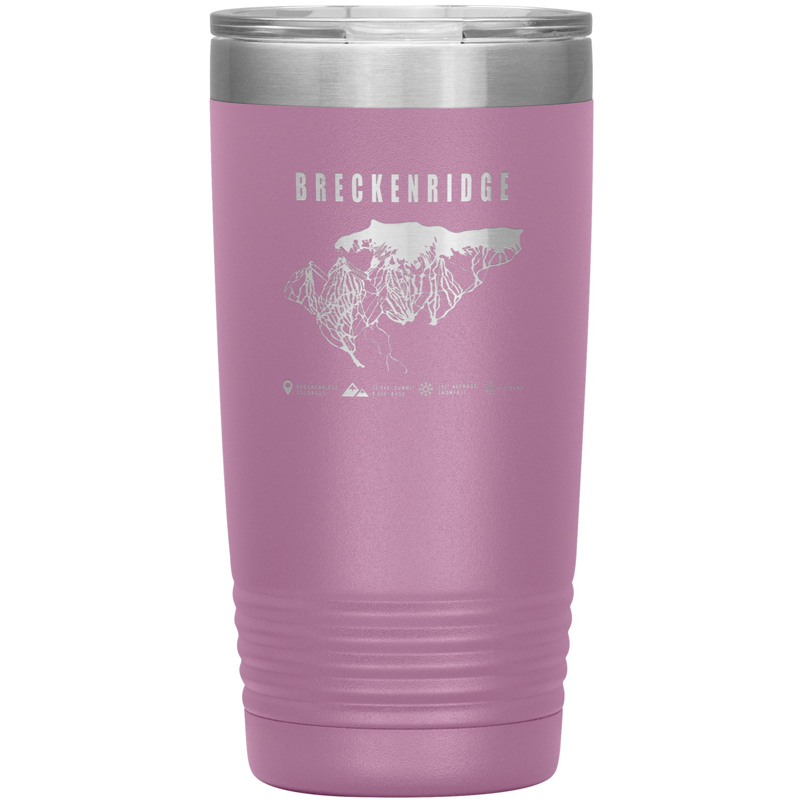 Breckenridge Colorado Ski Trail Map 20oz Tumbler - Powderaddicts