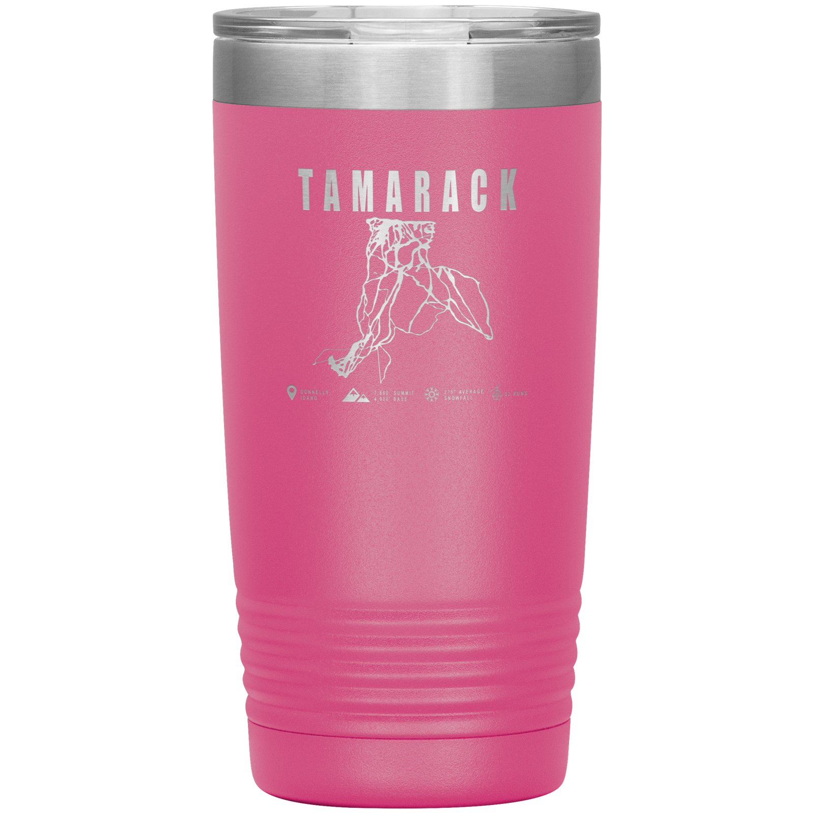 Tamarack Idaho Ski Trail Map 20oz Tumbler - Powderaddicts