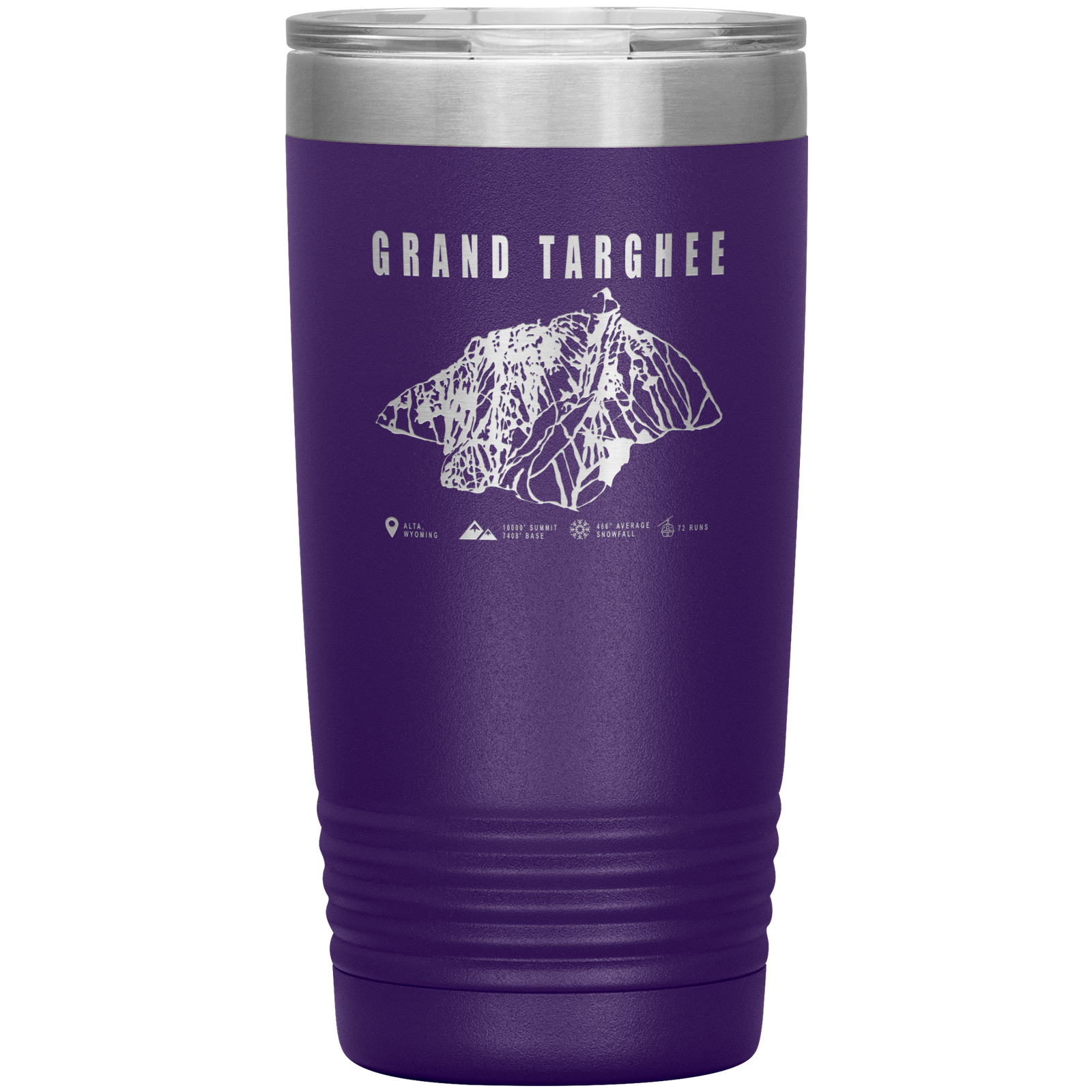 Grand Targhee Wyoming Ski Trail Map 20oz Tumbler - Powderaddicts