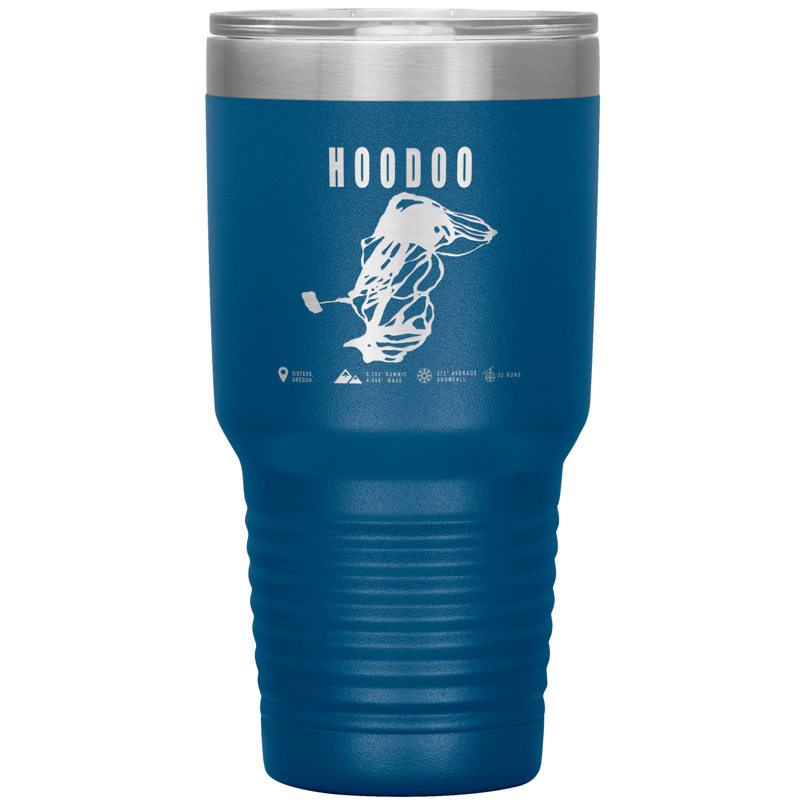 Hoodoo, Oregon Ski Trail Map 30oz Tumbler - Powderaddicts