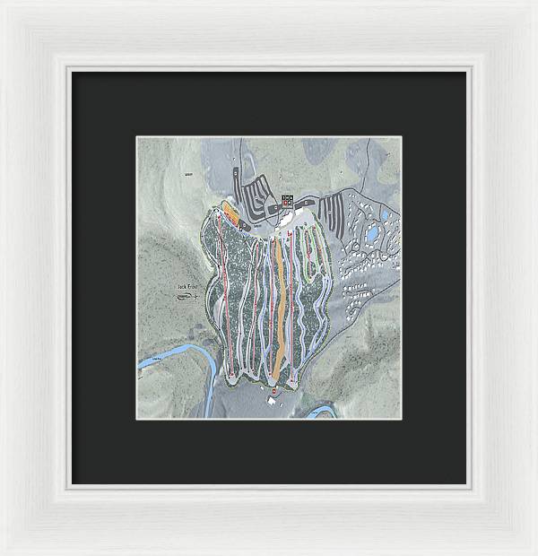Jack Frost Ski Trail Map - Framed Print - Powderaddicts