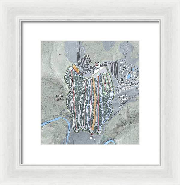 Jack Frost Ski Trail Map - Framed Print - Powderaddicts