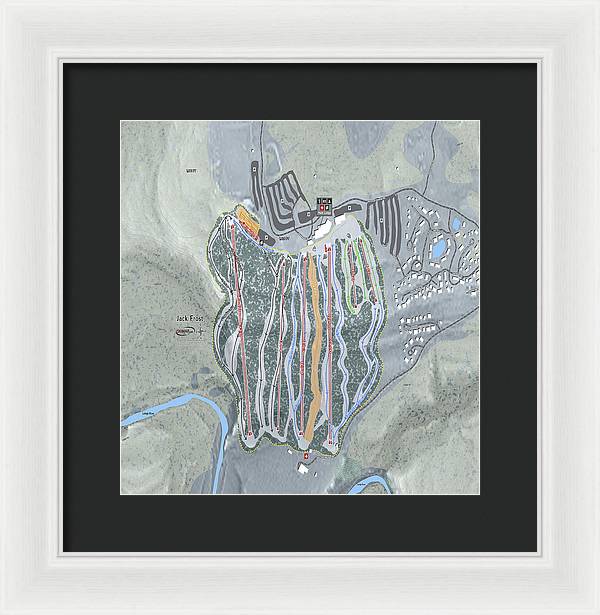Jack Frost Ski Trail Map - Framed Print - Powderaddicts