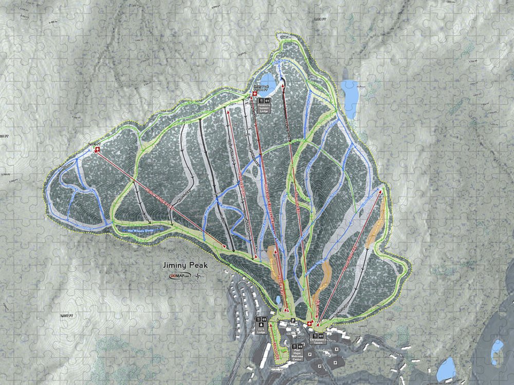 Jiminy Peak, Massachusetts Ski Resort Map - Puzzle - Powderaddicts