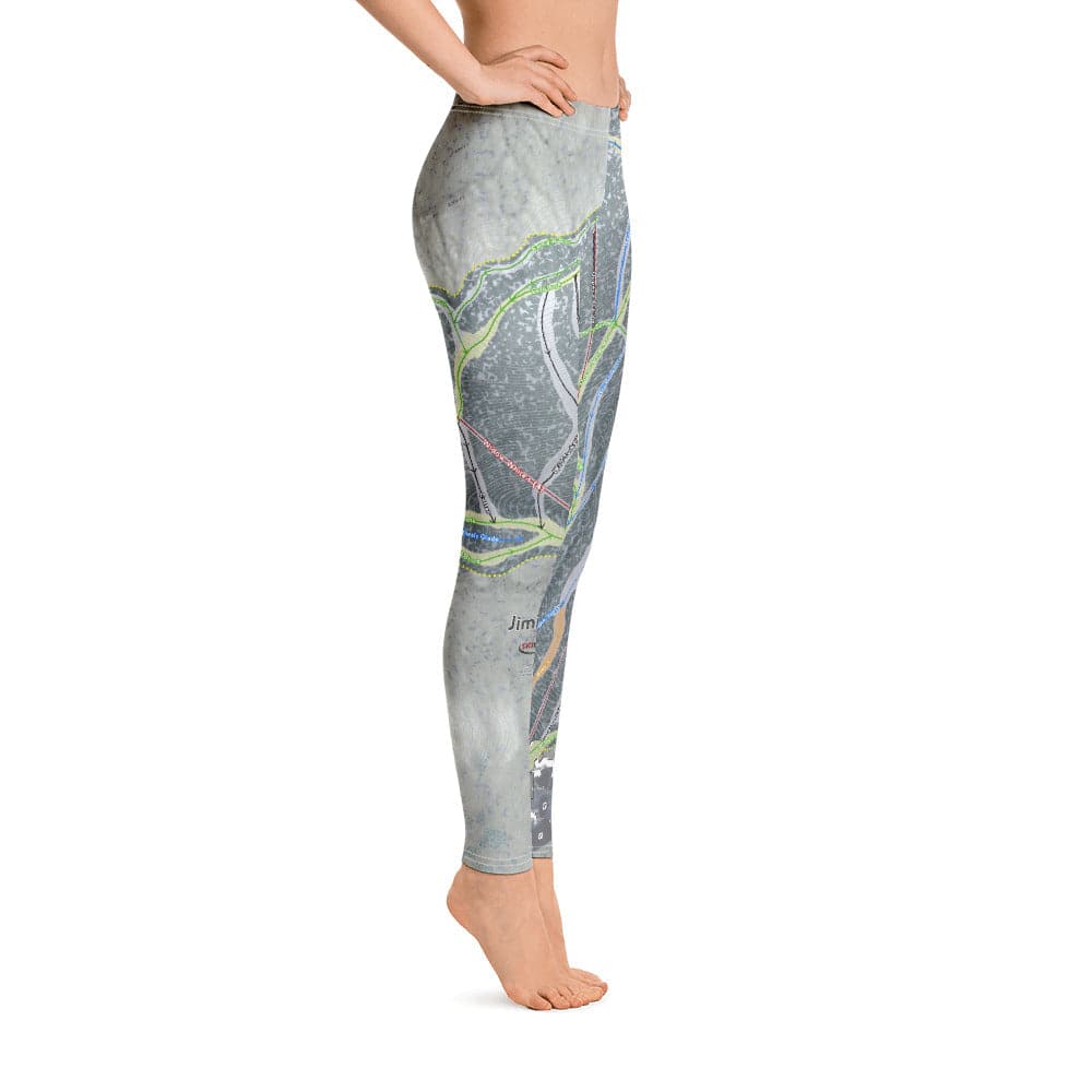 Jiminy Peak, Massachusetts Ski Trail Map Women's Base Layer Bottom - Powderaddicts