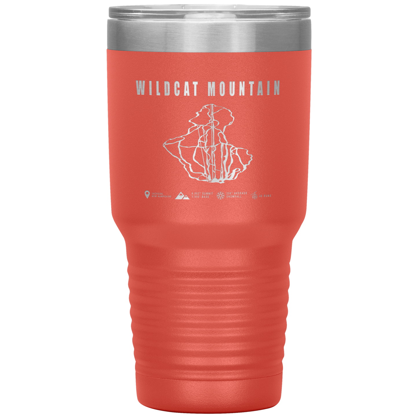 Wildcat Mountain, New Hampshire Ski Trail Map 30oz Tumbler - Powderaddicts