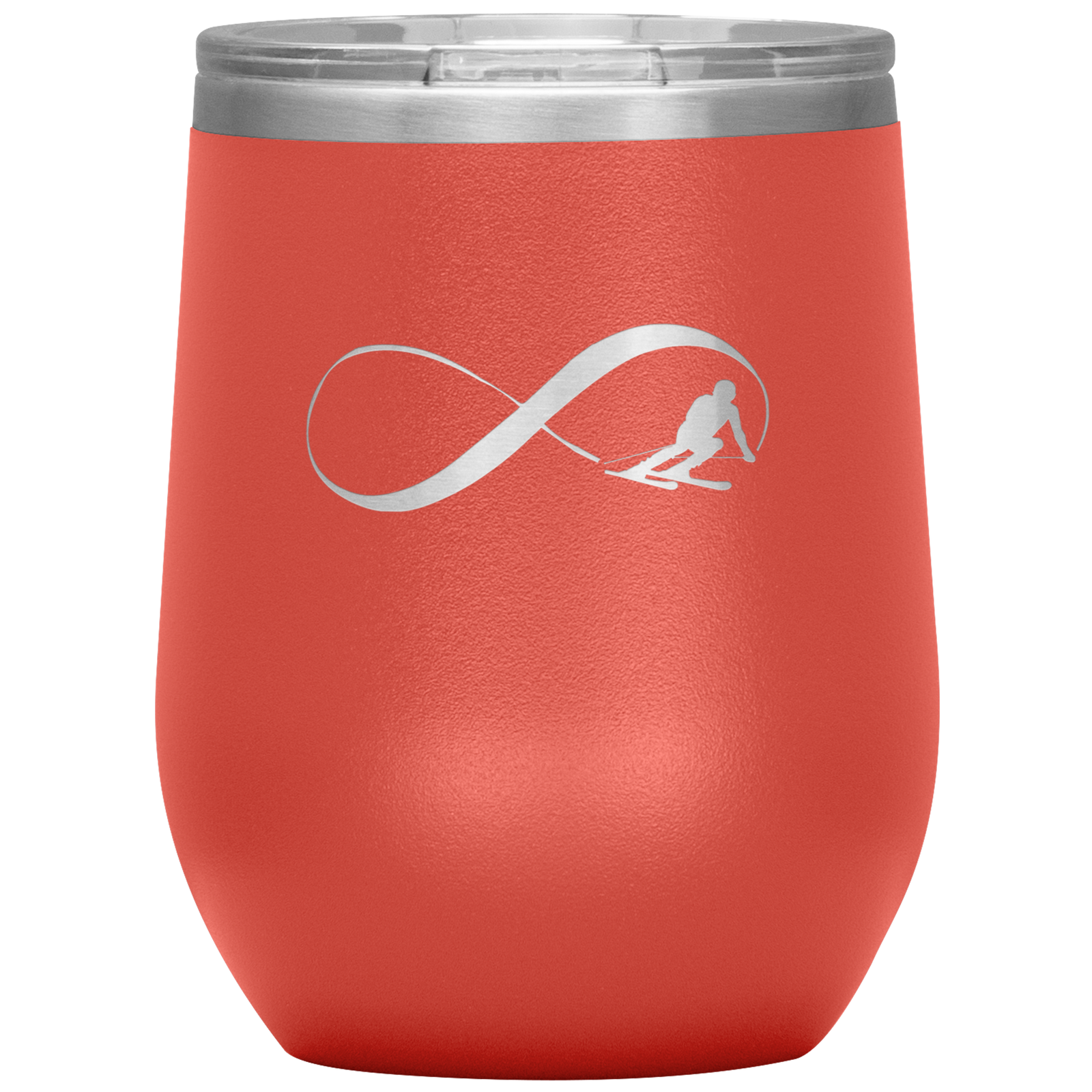 Infinity Skiing Wine 12oz Tumbler - Powderaddicts