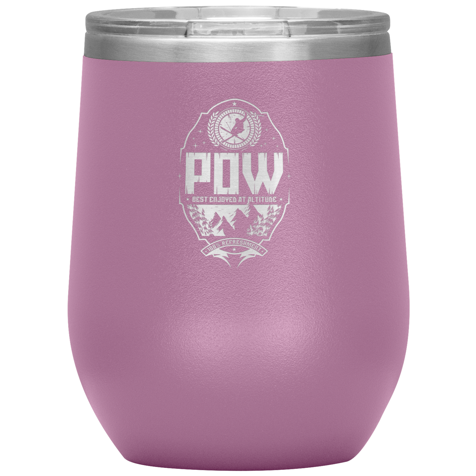 Pow Best Enjoyed At Altitude Wine 12oz Tumbler - Powderaddicts