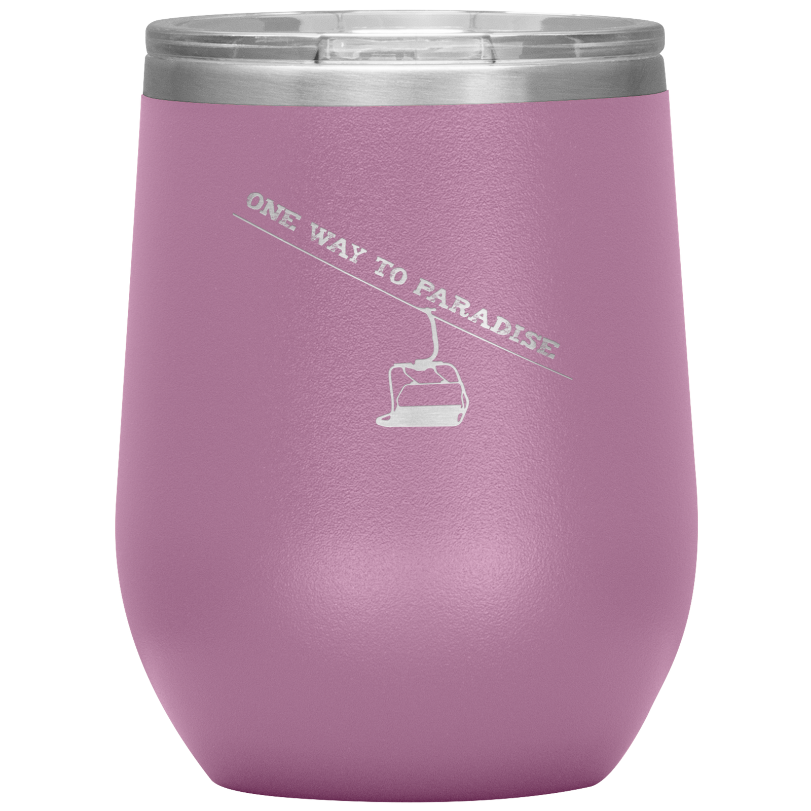One Way To Paradise Wine 12oz Tumbler - Powderaddicts