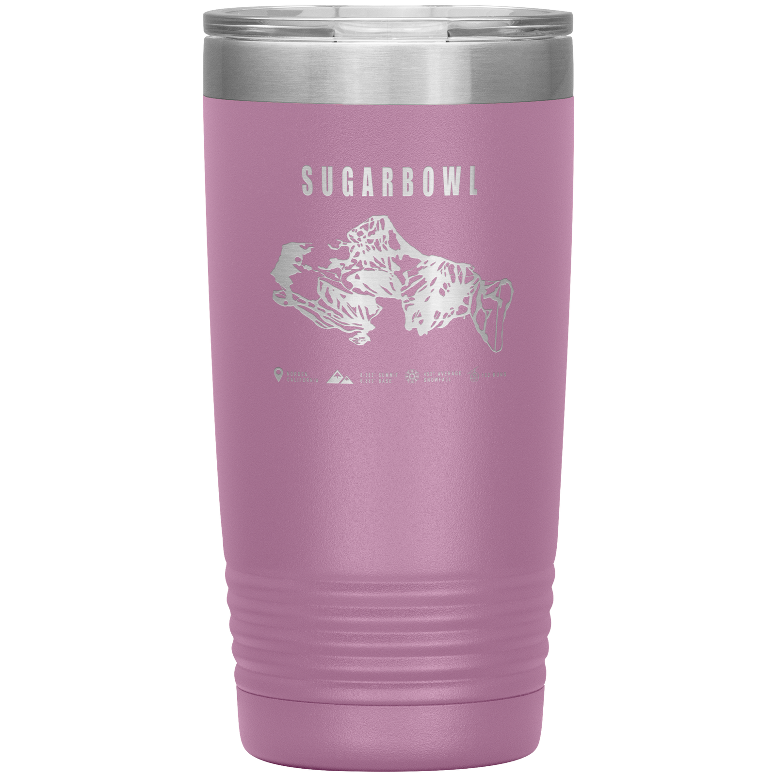 Sugarbowl, California Ski Trail Map 20oz Tumbler - Powderaddicts