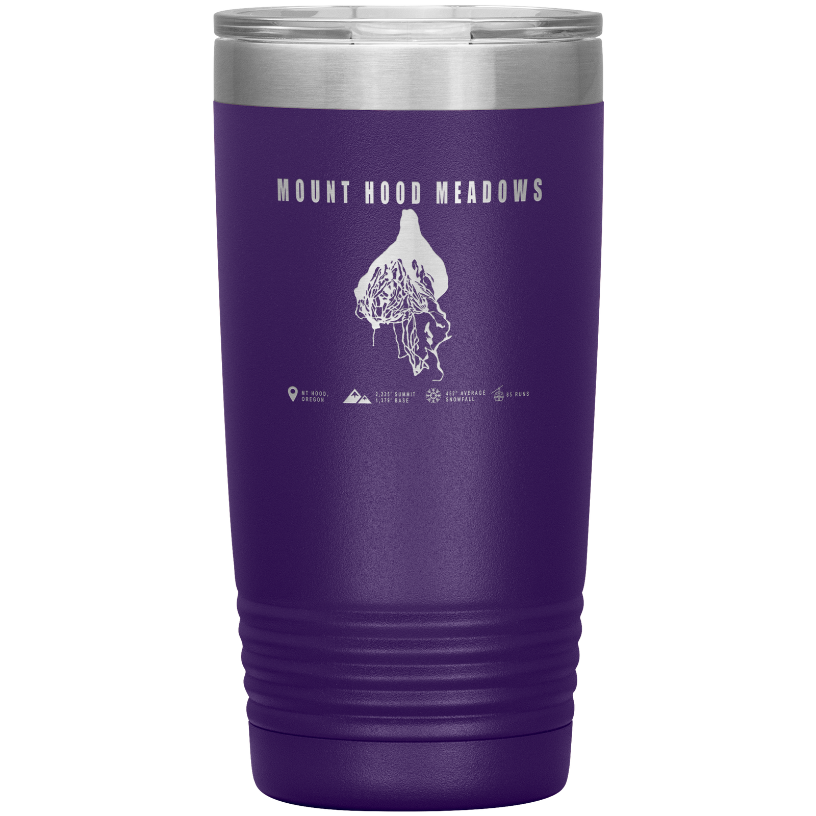 Mount Hood Meadows, Oregon Ski Trail Map 20oz Tumbler - Powderaddicts