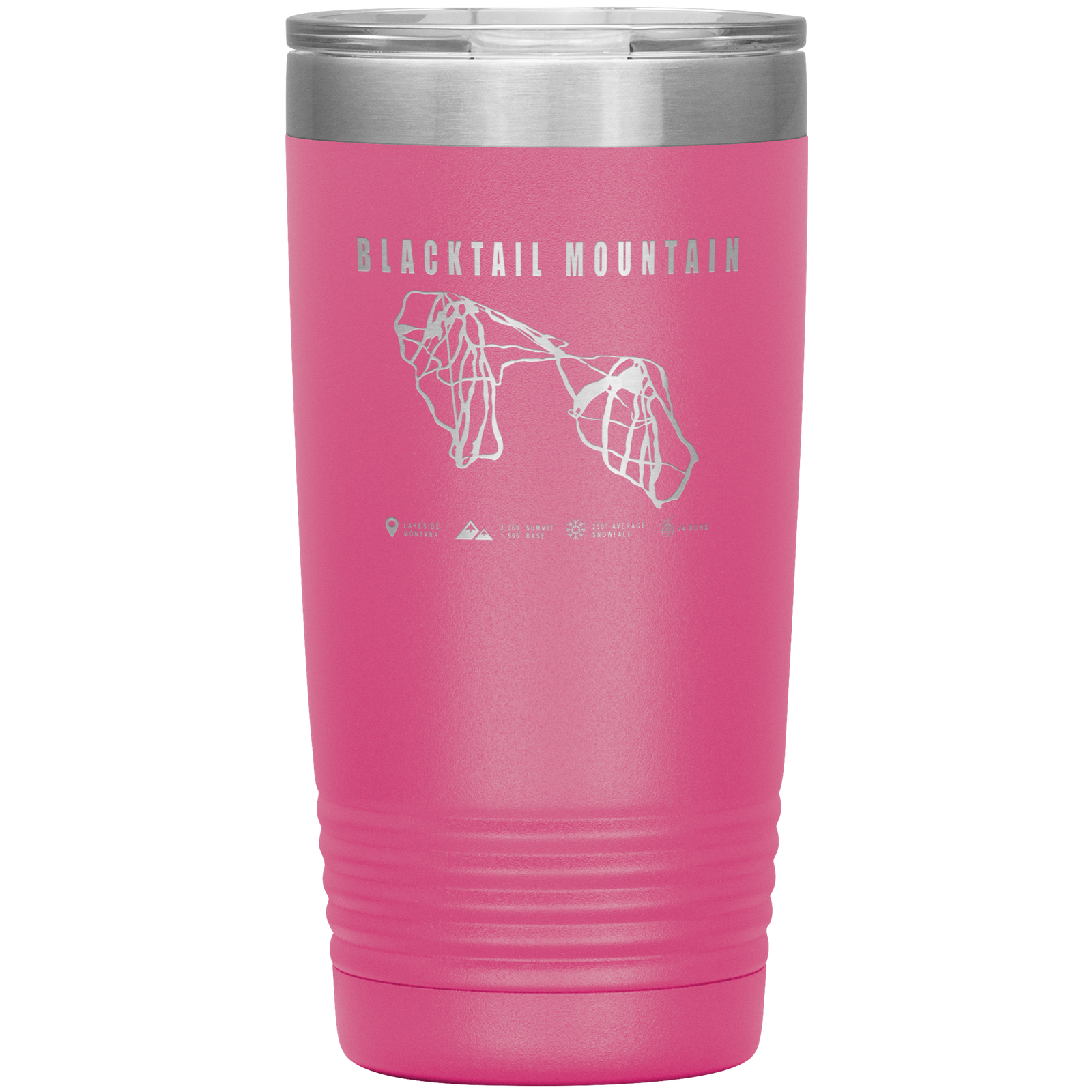 Blacktail Mountain Montana Ski Trail Map 20oz Tumbler - Powderaddicts