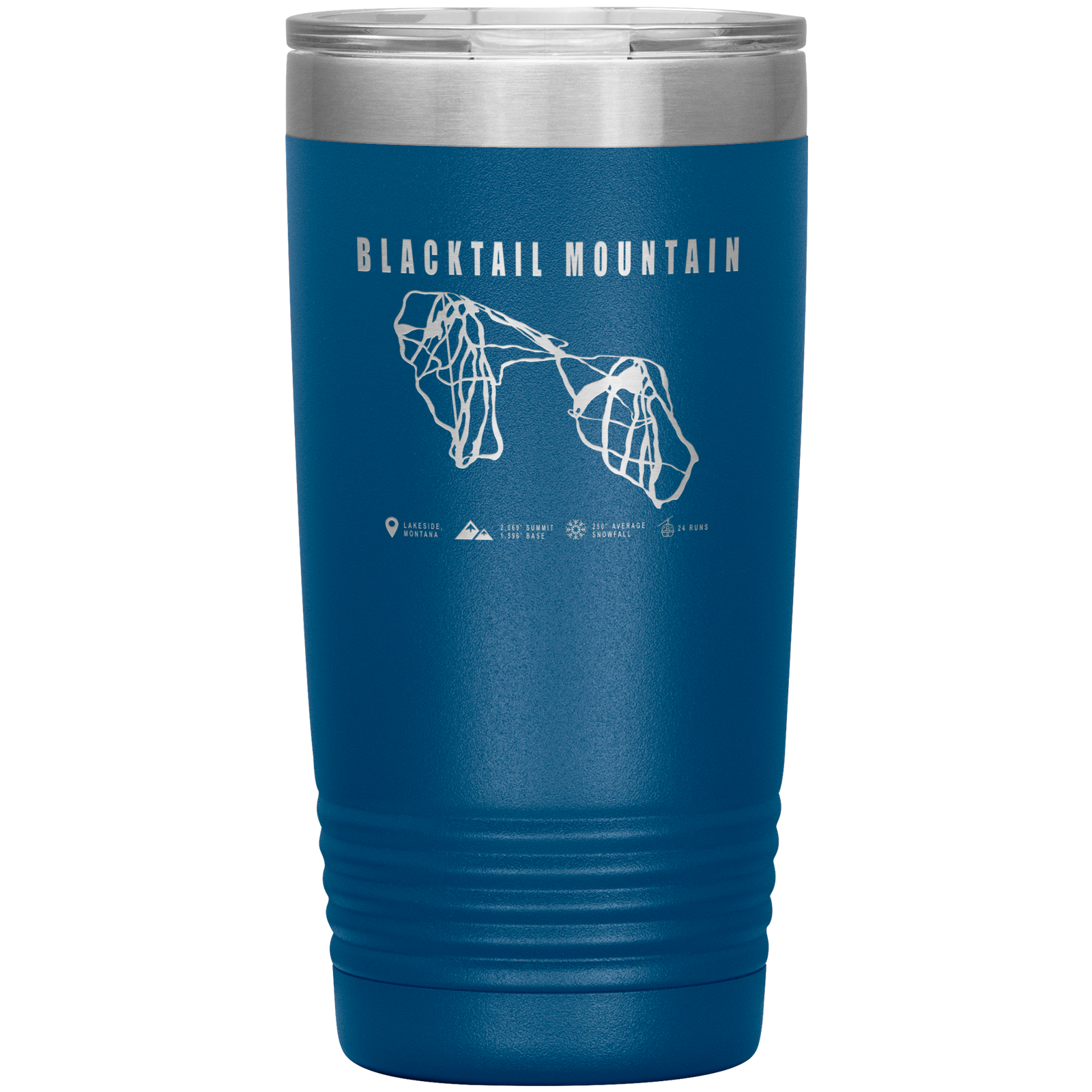 Blacktail Mountain Montana Ski Trail Map 20oz Tumbler - Powderaddicts