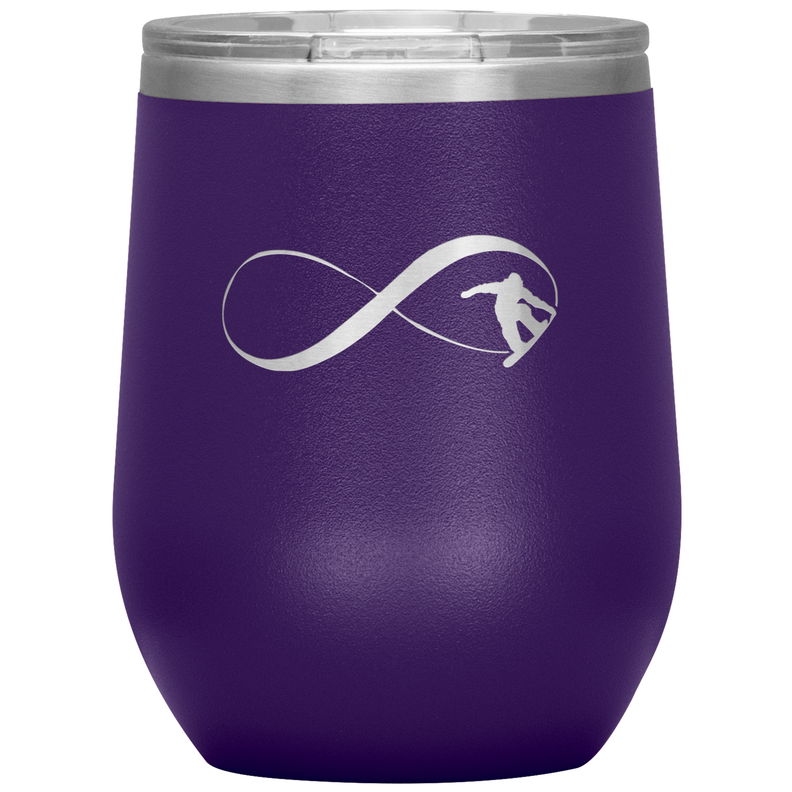Infinity Snowboard Wine 12oz Tumbler - Powderaddicts
