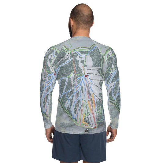 Kelly Canyon, Idaho Ski Trail Map Men's Base Layer Top - Powderaddicts