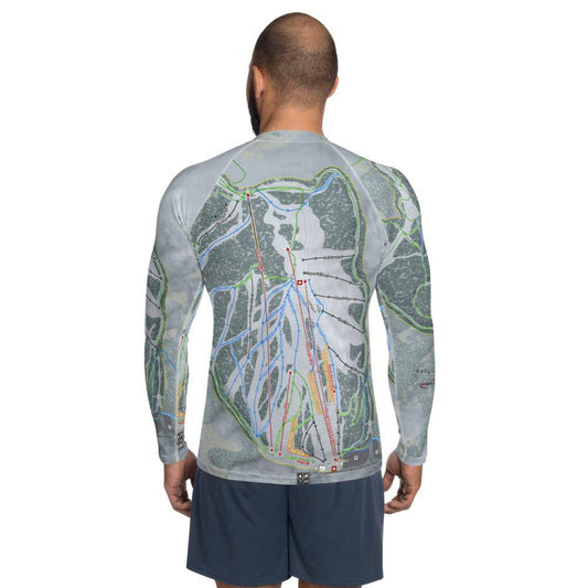 Kelly Canyon, Idaho Ski Trail Map Men's Base Layer Top - Powderaddicts