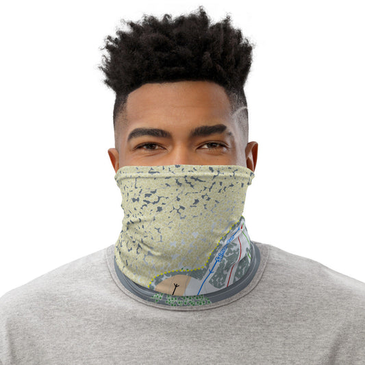 Kewaunee Winter Park, Wisconsin Ski Trail Map Printed Neck Gaiter - Powderaddicts