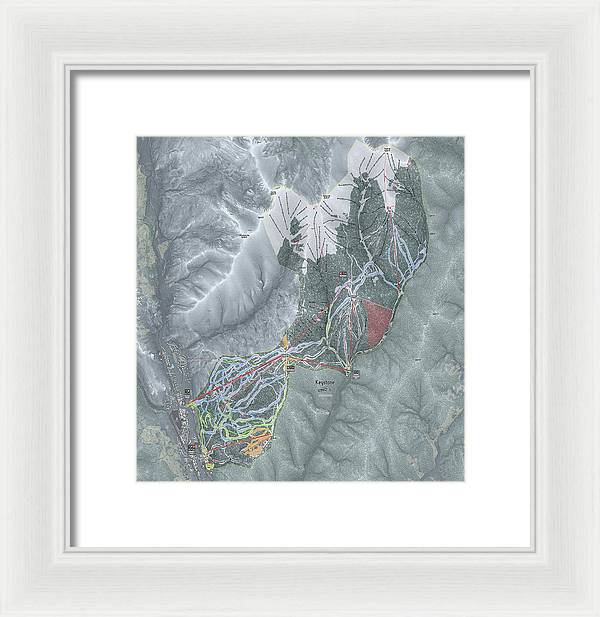 Keystone Ski Trail Map - Framed Print - Powderaddicts