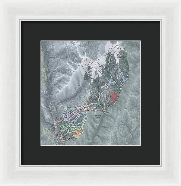 Keystone Ski Trail Map - Framed Print - Powderaddicts
