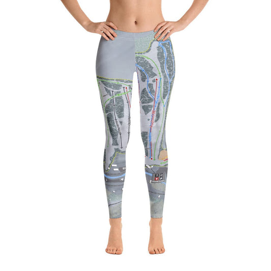 Kissing Bridge, New York Ski Trail Map Women's Base Layer Bottom - Powderaddicts