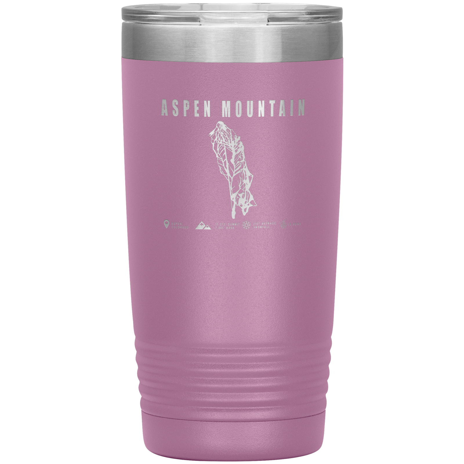 Aspen Mountain Colorado Ski Trail Map 20oz Tumbler - Powderaddicts