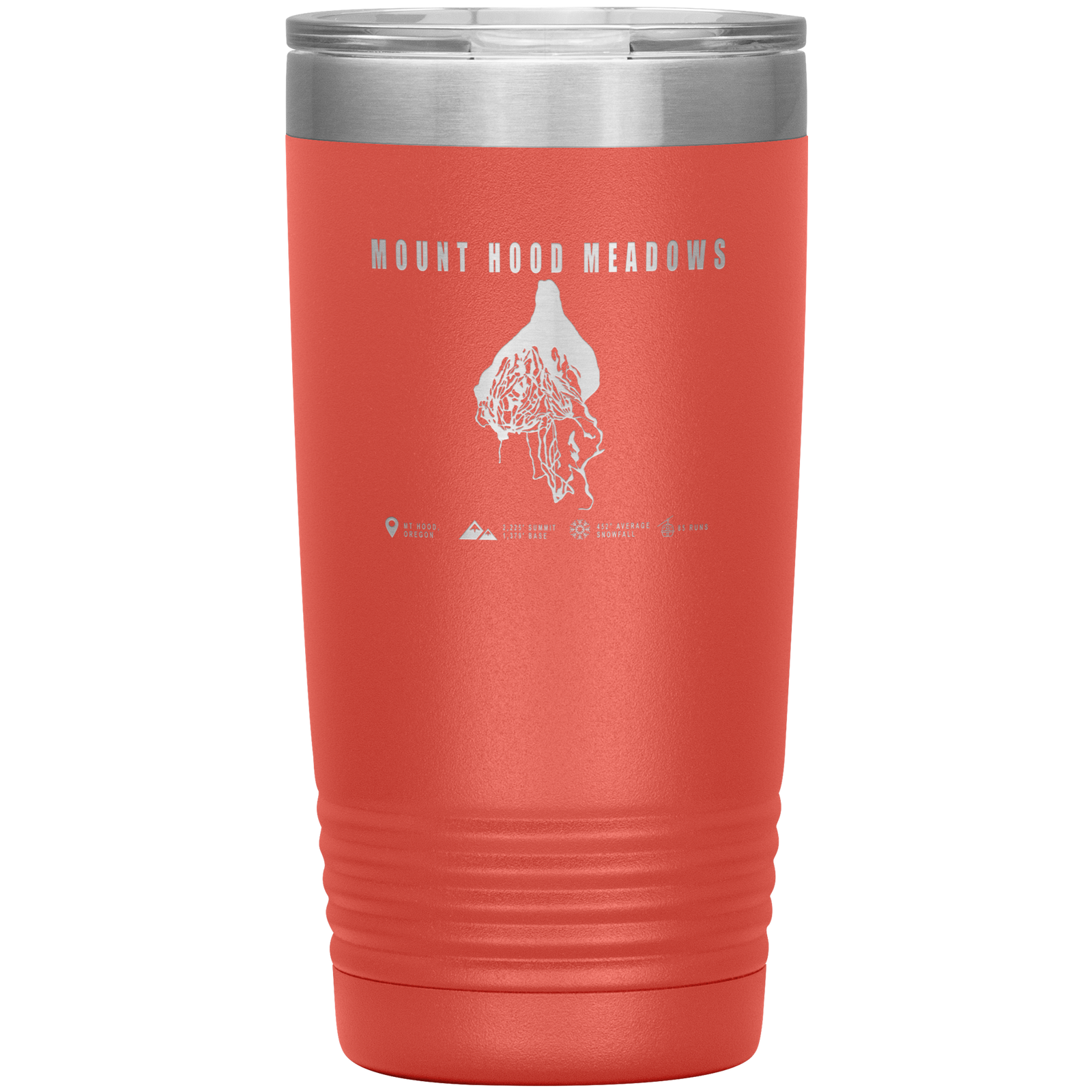 Mount Hood Meadows, Oregon Ski Trail Map 20oz Tumbler - Powderaddicts