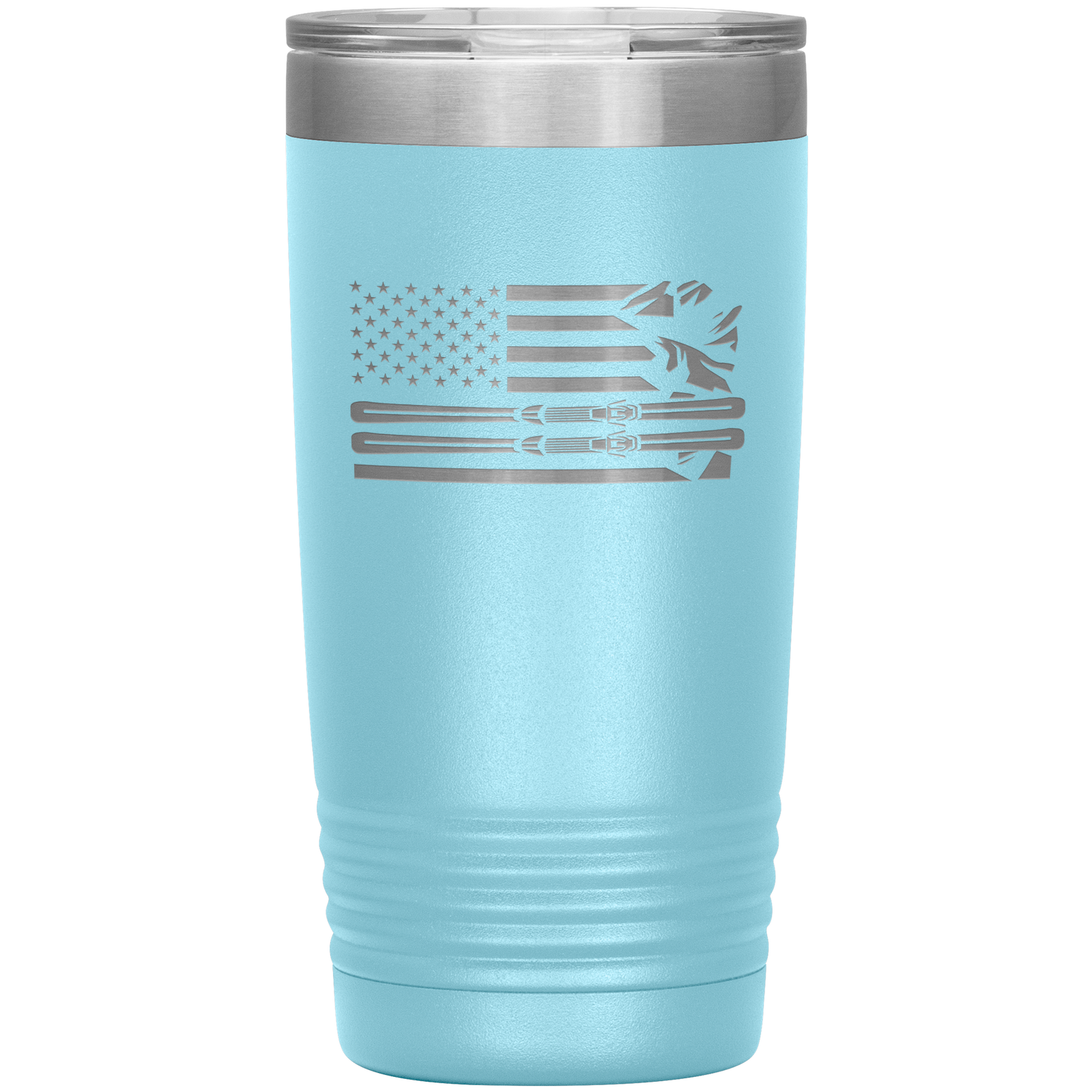 USA Ski Flag 20oz Tumbler - Powderaddicts