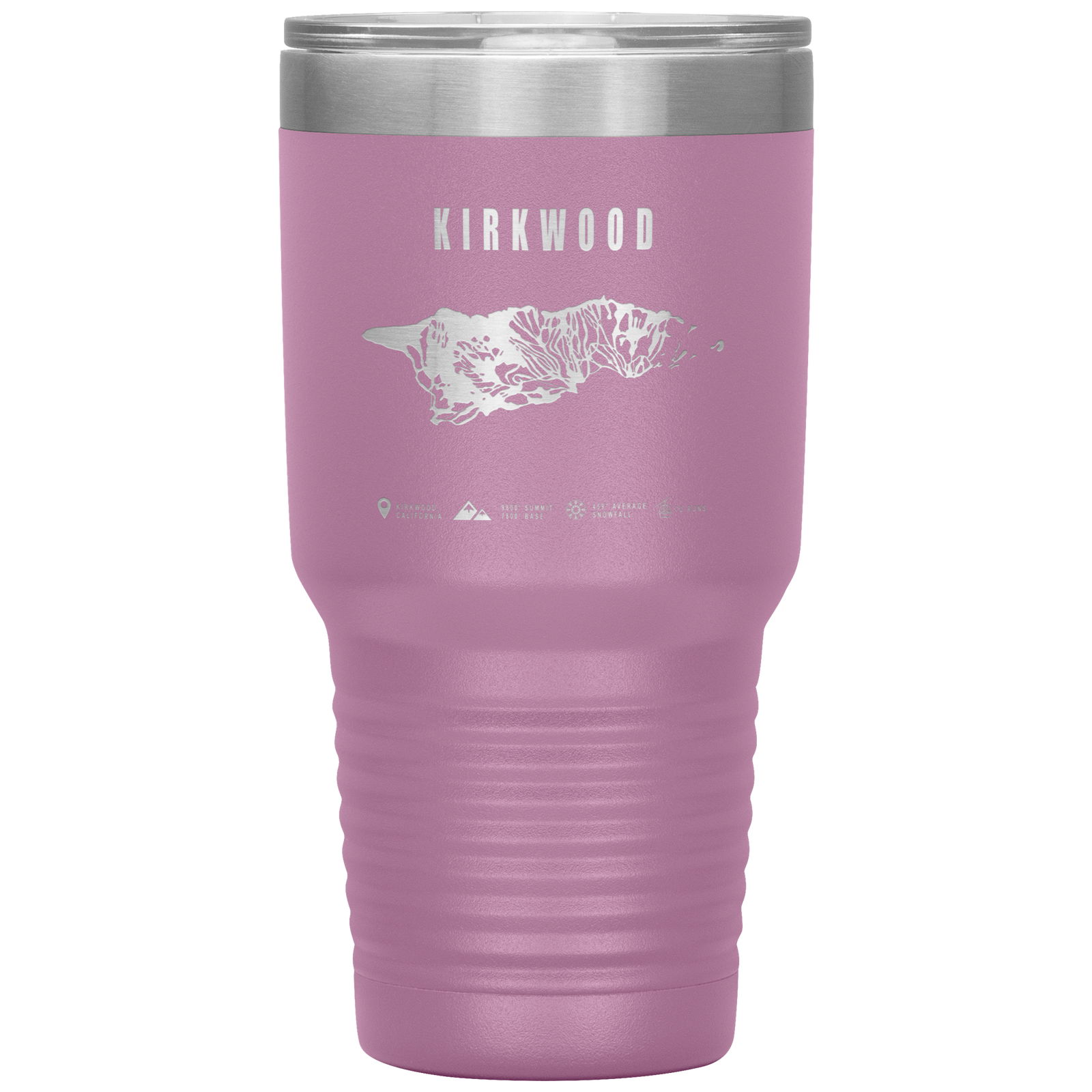 Kirkwood, California Ski Trail Map 30oz Tumbler - Powderaddicts