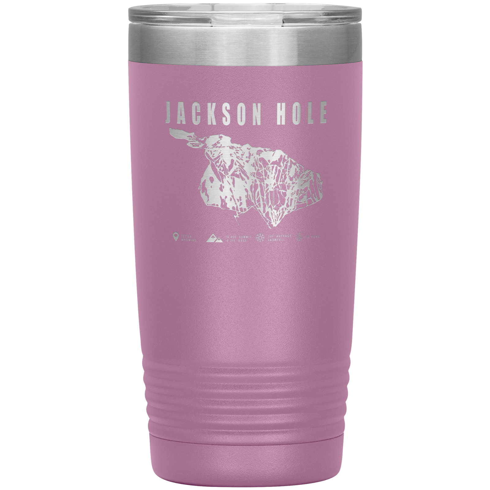 Jackson Hole Wyoming Ski Trail Map 20oz Tumbler - Powderaddicts