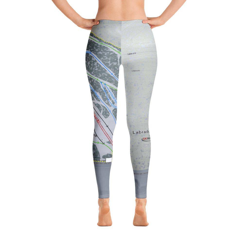 Labrador Mountain, New York Ski Trail Map Women's Base Layer Bottom - Powderaddicts