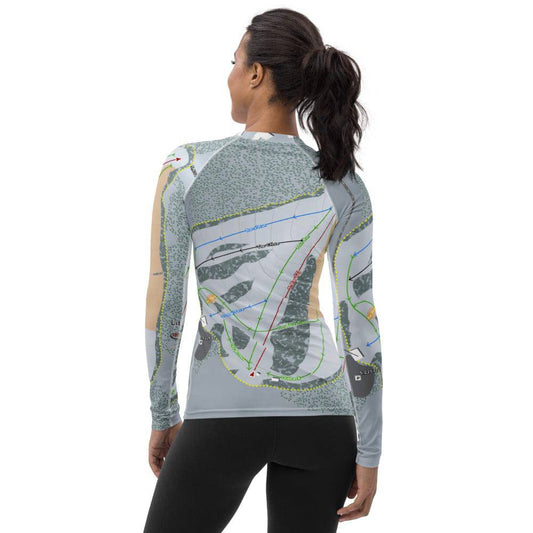 Little Ski Hill, Idaho Ski Trail Map Women's Base Layer Top - Powderaddicts