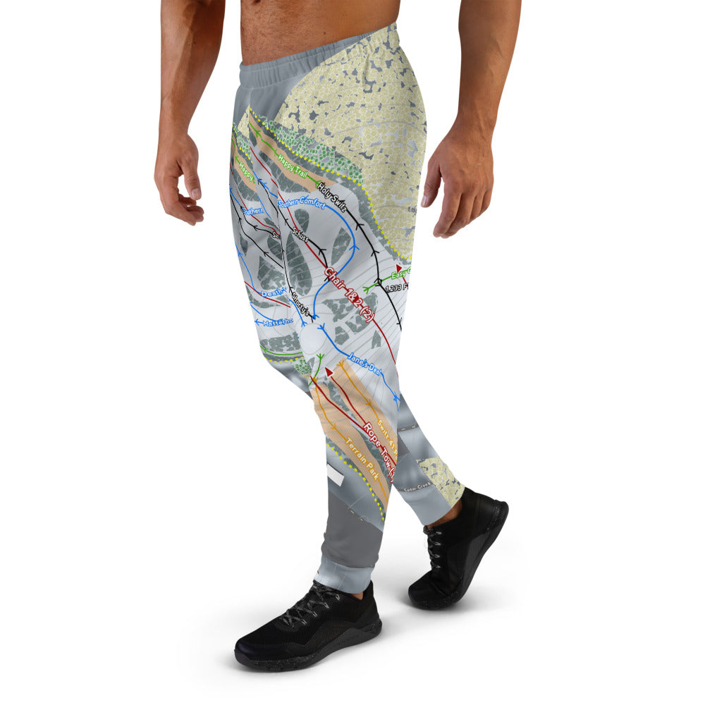 Little Switzerland, Wisconsin Ski Trail Map Men's Mid-Layer - Powderaddicts