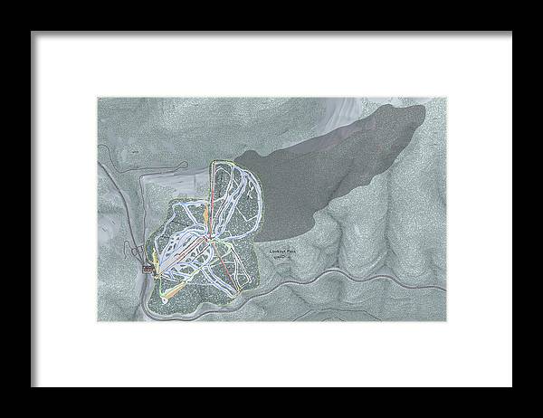 Lookout Pass Ski Trail Map - Framed Print - Powderaddicts