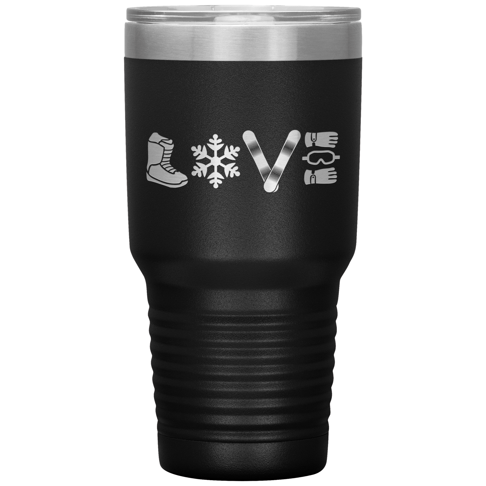 LOVE Snowboard 30oz Laser Etched Tumbler - Powderaddicts