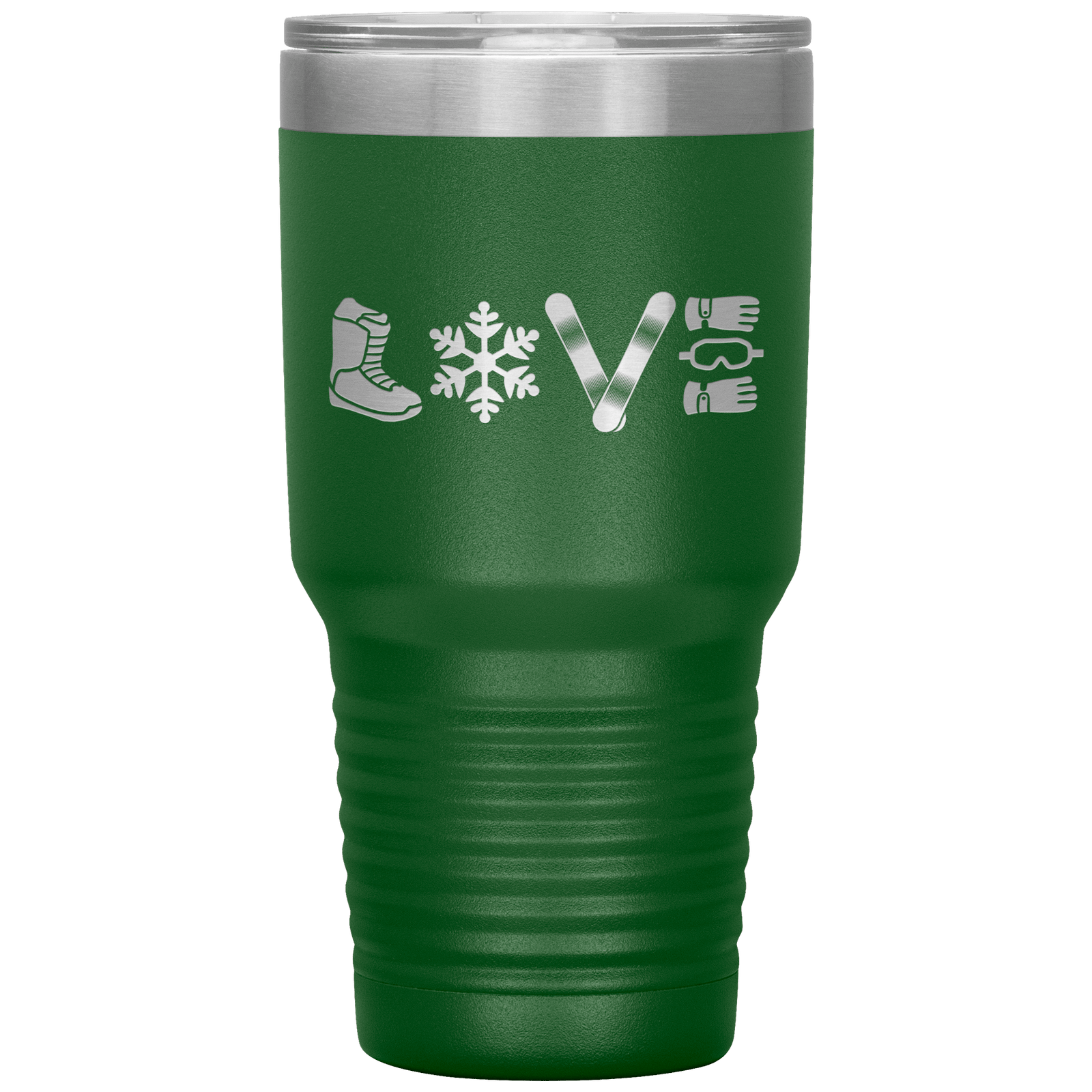 LOVE Snowboard 30oz Laser Etched Tumbler - Powderaddicts