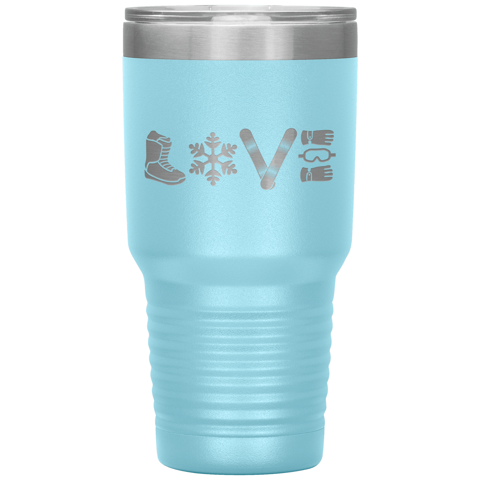 LOVE Snowboard 30oz Laser Etched Tumbler - Powderaddicts