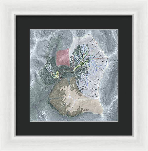 Loveland Ski Trail Map - Framed Print - Powderaddicts