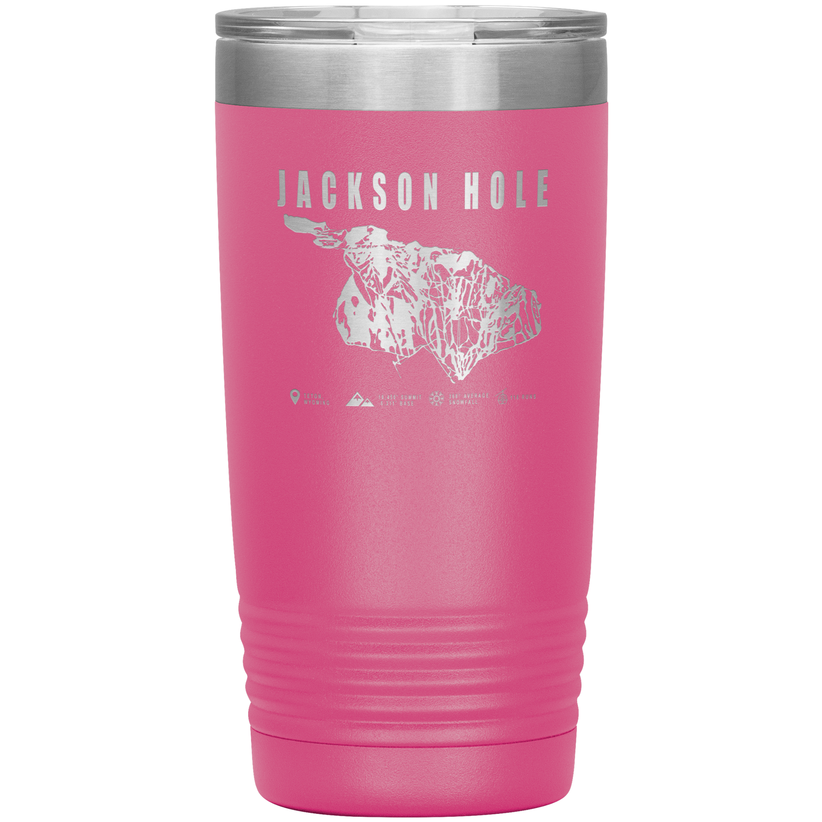 Jackson Hole Wyoming Ski Trail Map 20oz Tumbler - Powderaddicts
